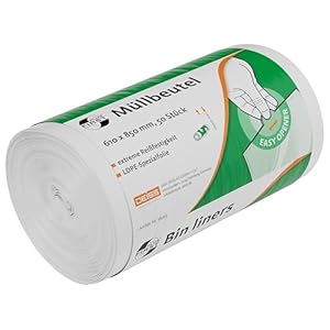 DEISS FIRST Müllbeutel DEISS FIRST PLUS weiß 80 L, 50 Stück