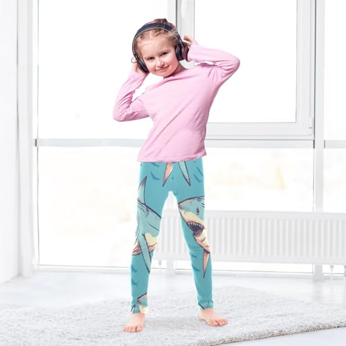 Toddler Girls Leggings Printed Yoga Pants Leggings Cartoon Line Shark for Kids4