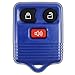KeylessOption Blue Replacement 3 Button Keyless Entry Remote Control Key Fob Clicker