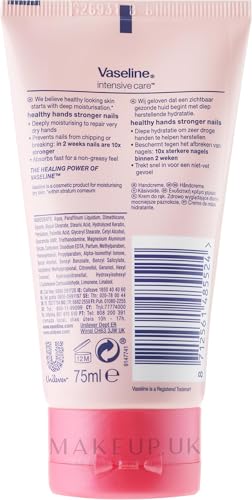 Vaseline Intensive Care Healthy Hand & Nail Conditioning Hand Cream, with Keratin, 2.5 Ounce (Pack of 3) - Thumbnail 2