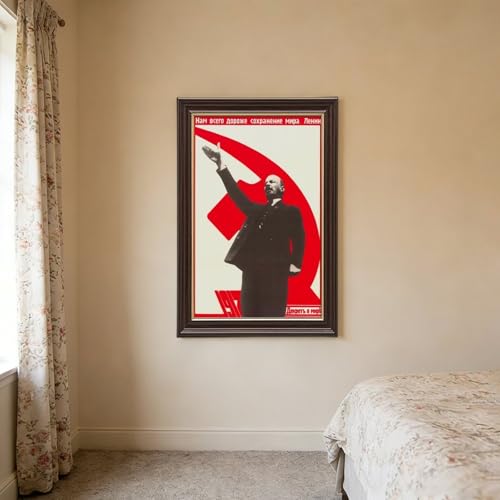 Toile propagande soviétique Lénine déco murale rétro affiche russe cadre