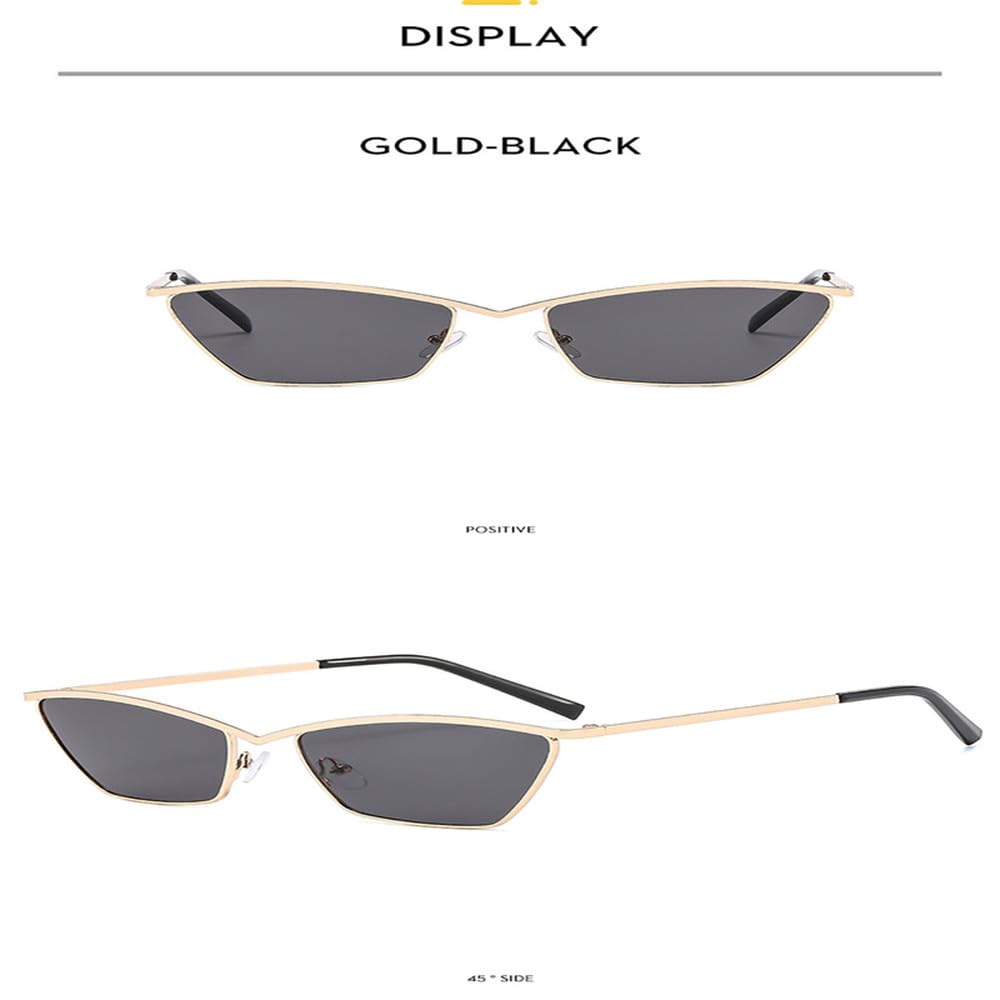 Occhiali da sole alla moda per uomo e donna con lenti arancioni, stile vintage cat eye, protezione UV400.