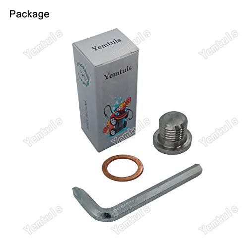 Image of Crankcase Engine Oil Drain Plug and Washer for Polaris RZR 570 800 900 1000, Sportsman 570 600 700 800 850 1000, Ranger 570 700 800 900 ETX, Scrambler 850 1000, ACE 325 570