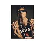 BepHon Wiz Khalifa Hip Hop Pop Rap Poster Poster Music Album Cover Poster Wall Art Decor Canvas Poster for Bedroom Artistic Poster Decoration Unframe-style 12x18inch(30x45cm)