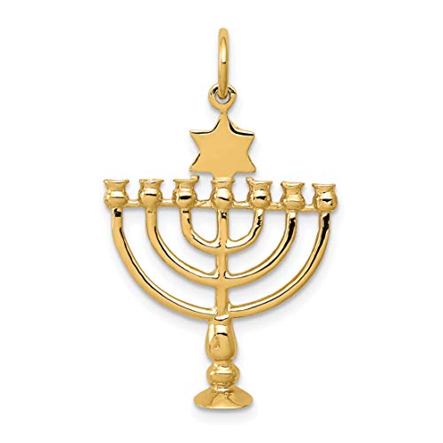14k Menorah Charm