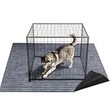 Bhyhok 46 * 60 * 0.23inch Mat for Under Dog Crate Floor Protector Dog Playpen Mat Waterproof Pet Crate Mats Non Slip Reusable Puppy Pads for Cage, Kennel,Training, Whelping,Floor Protection