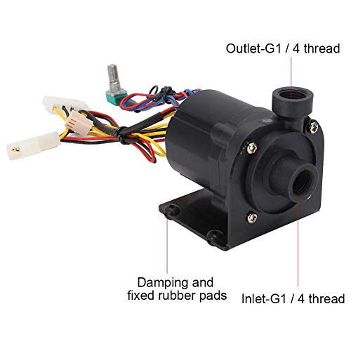 VBESTLIFE PC Water Pump Speed Regulation Computer Water Cooling Pump Brushless DC 12V 600L/H 3600RPM Water Pump for G1/4in Threaded Interface - Image 3