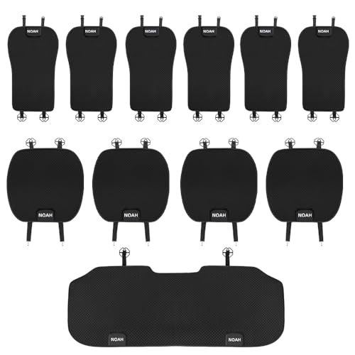 ノア 専用 カー シートカバー アイスシルク生地 カーシート クッション 専用ロゴ NOAH 80系 90系 S-Z S-G 適用 車用 シートカバーセット 薄い 車 座布団 お尻クッション 通気性 前座席用/後部座席用 汚れ防止 内装パーツ (ノア専用,