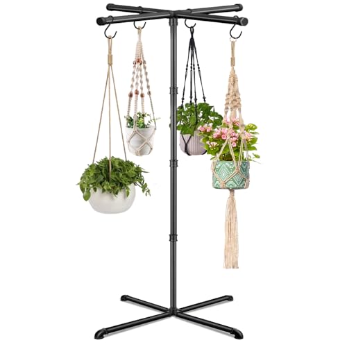 OugeWood 8-Hook Hanging Plant Stand