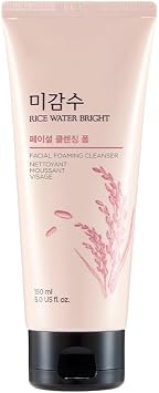 THEFACESHOP Rice Water Bright Cleansing Foam, 5.1 fl oz 150 ml, Dirt, Foam, Face Wash Foam, Makeup Removal, Korean Cosmetics