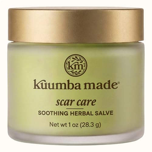 Kuumba Made Scar Care Herbal Salve, Restorative Plant-Based Balm with Comfrey & Calendula, 1 Oz