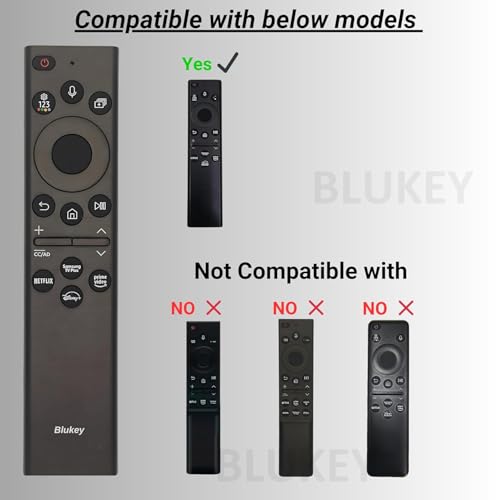 Image of Remote Control Compatible with Samsung TV BN59-01385A - Smart Bluetooth Remote with Voice Command, Shortcut Keys, and Works with Samsung 4K /8K UHD, Neo QLED, The Frame & Crystal UHD TVs