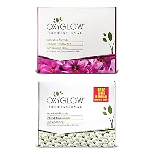 Kesar Fairness Glow Facial Kit 260 Gm & OxyGlow Herbals Pearl Facial Kit 260 Gm (Combo Pack)