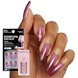 Dashing Diva GelXtend Design & Removal Kit - Nail Tips & Magic Off+ Remover - Acrylic Nails with LED Glue - Lasts Up to 14 Days - Press On Remover with Niacinamide and Castor Oil - Rouge Shimmer