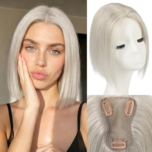 EMMOR 10 Inch Real Human Hair Topper for Women -