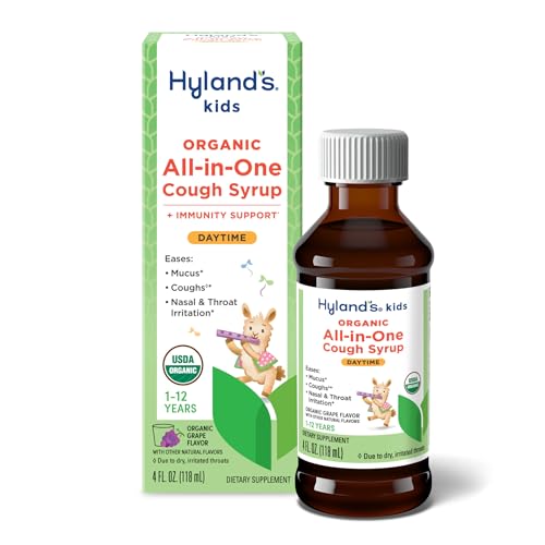Image of Hyland's Kids Cough Syrup All-in-One for Daytime, Organic (Grape) 4 fl oz
