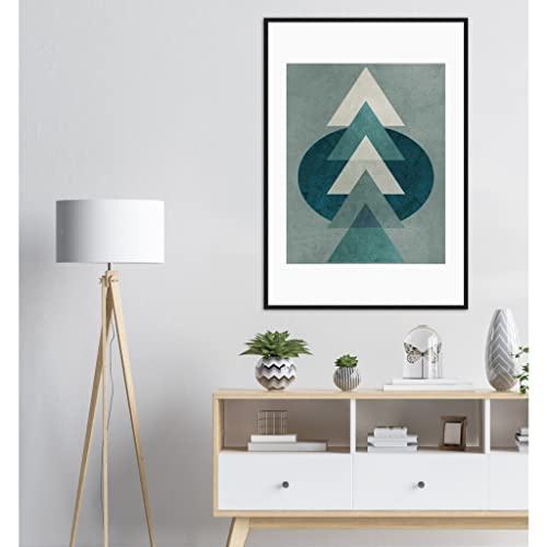 Tableau géométrique vert pour transformer l'ambiance du bureau - 2