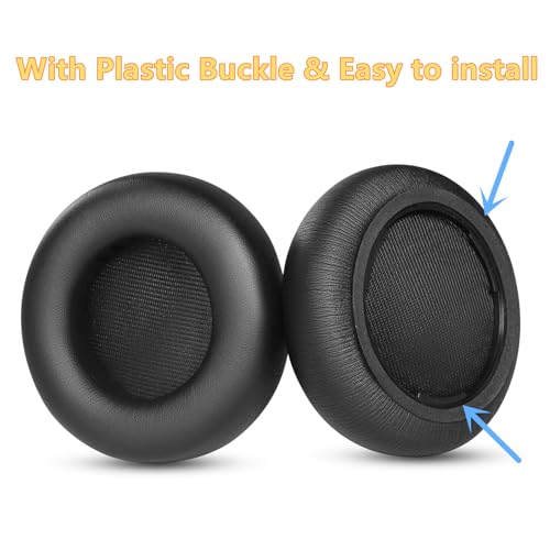 Earpads Cushions Replacement para Beyerdynamic MMX100 MMX150 MMX200 Pro | Almohadillas de memoria de alta densidad y cuero protein negro miniatura 5