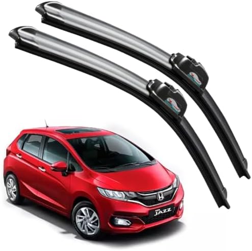 CARNYX Frameless Windshield Wiper Blades, Front Car Wipers Set of 2, Noise-Free, Durable Performance Compatible with (Jazz New (2018-Till Date) (D-24,P-14))