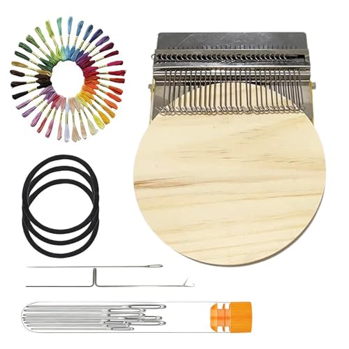 Conjunto de manualidades de parches, herramientas de reparación portátiles, dispositivo de reparación de ganchillo, equipo artesanal de marco compacto, solución de sostenible para bricolaje | Kit de