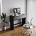 Vanity Desk, Makeup Vanity Desk with 2 Drawers and Storage Desktop Space, Modern Makeup Vanity Dressing Table with Curved Profile Design, Black Makeup Computer Writing Desk for Home Office Bedroom