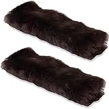 Andalus Authentic Sheepskin Car Seat Belt Cover, Buckle Cushion Protector - Seat Belt Covers for...