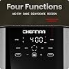 Freidora de Aire Chefman 8 Qt | TurboFry® 4 en 1 con opción Hi-Fry de 450°F para resultados más crujientes | Hornear, deshidratar, congelados | Canasta XL antiadherente apta para lavavajillas | Acero inoxidable 8