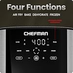 Friteuse à air Chefman TurboFry® Touch, XL 8-Qt (7,5L) taille familiale, préréglages de contrôle numérique à une touche, frites, poulet, viande, poisson, pièces lavables au lave-vaisselle antiadhésives, arrêt automatique, acier inoxydable