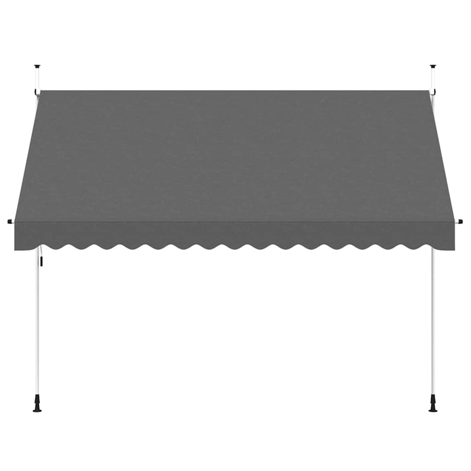 Wysuwana markiza balkonowa, obsługiwana ręcznie, 350 cm, bez wiercenia, z korbą ręczną, aluminiowa markiza odporna na promieniowanie UV, regulacja wysokości i działanie wody, ochrona przed