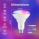 THIRDREALITY Smart Color Bulb ZB3 4Pack, Zigbee Hub Required, 650 Lumens,BR30/E26 Flood Light,RGB Full Color,ETL/FCC Certified,Compatible with Home Assistant, SmartThings, Aeotec,Homey,Hubitat,Alexa
