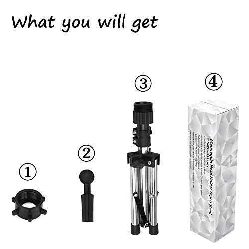 Mini Tripod Stand Holder Adjustable Cosmetology Hairdressing Training Head Mannequin Tripod - Thumbnail 4