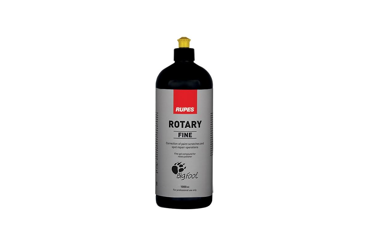 RUPES Rotary Fine Aluminum Oxide Polishing Compound 1000ml/33.8oz, Yellow, Single Bottle