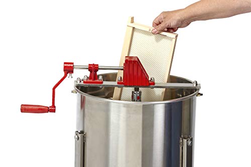 Little Giant® 2-Frame Honey Extractor for Beekeeping | Hand-Crank Manual Honey Extractor Equipment | Stainless Steel | Beekeeping Supplies - Image 4