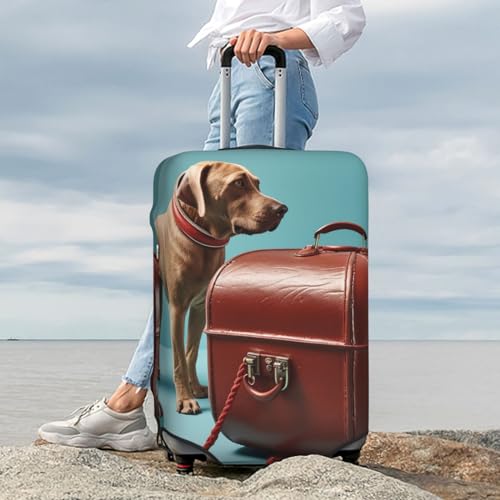 Luggage Cover Elastic Washable Suitcase Cover Dustproof Suitcase Protector Personalized Dog And Suitcase Travel Luggage Baggage Covers For 18-32 Inch2