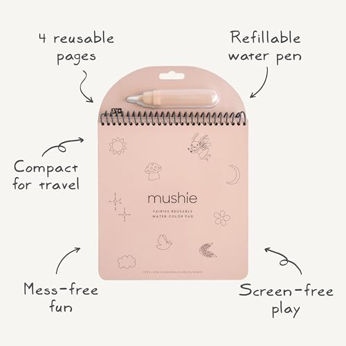 mushie Fairies Reusable Water Color Pad | Montessori Travel Activity Fairy Tale Book + Refillable Brush for Toddlers 3 Years+ by mushie - Image 9