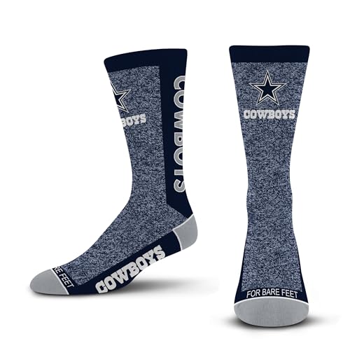 FBF - NFL Got Marbled Adult Team Logo Crew Dress Socks Footwear for Men and Women Game Day Apparel (US Alpha Large Regular Regular Dallas Cowboys)