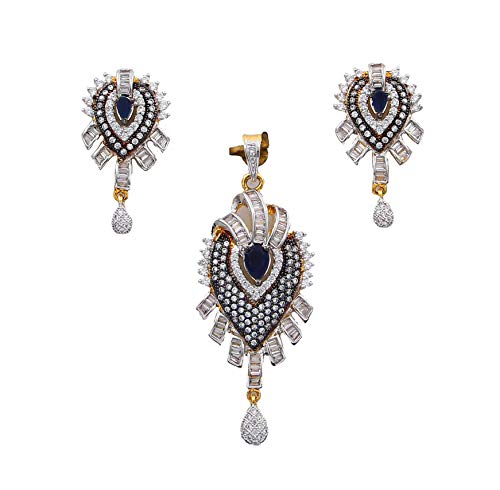 Colgante con pendiente de gota multicolor antialérgico chapado en oro de 14k 1