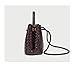 Genuine Leather Women's Top-handle Handbags Fashion Ladies Handbags Shoulder Bag Purse Woven Tote Bag for Women Clutch Bag (Black brown)