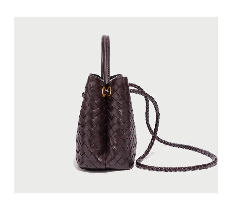 Genuine Leather Women's Top-handle Handbags Fashion Ladies Handbags Shoulder Bag Purse Woven Tote Bag for Women Clutch Bag3