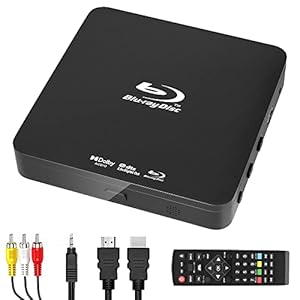 Didar Blu Ray DVD Player, Ultra Mini 1080P Blue Ray Disc Player Home Theater Play All DVDs and Region A 1 Blu-Rays…