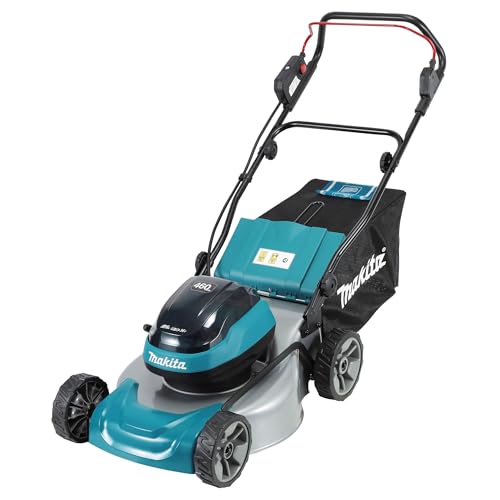 Makita DLM466PT2 Akku-Rasenmäher 2x18V / 5,0 Ah, 2 Akkus + Doppelladegerät