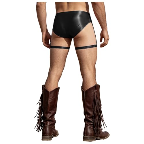 Tanga sissy de cuero para hombre ideal para festivales de música y ropa de club 2