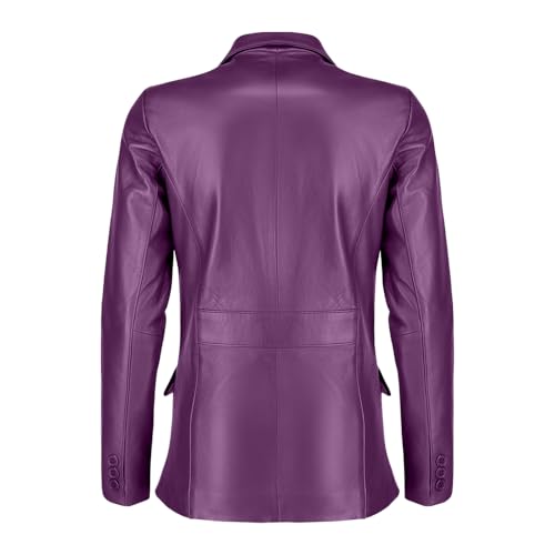 Image of Jild Classic Style Leather Blazer Women - Casual Coat Leather Jacket Women