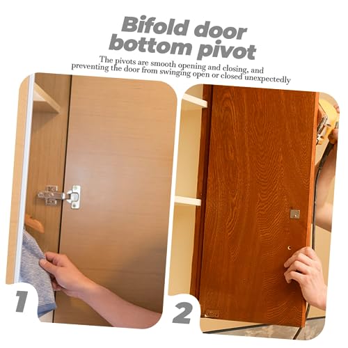 Kit de reparación ORFOFE para puerta bifold 4 piezas con bisagras fáciles de instalar para clóset y gabinete miniatura 7