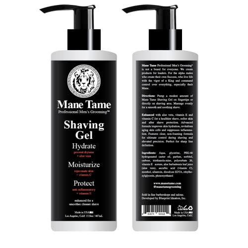 MANE TAME Shaving Gel 15.8oz - Clear