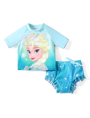 Disney Princess Frozen Elsa Minnie Toddler Girl Swimsuit Summer Tankini Bathing Suit 2 Piece Swimwear Rashguard Swim Suit