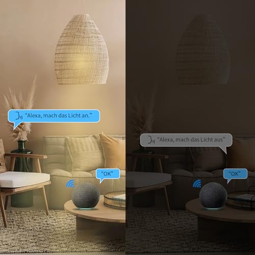 Liaonfoy WIFI Wlan Dimmschalter Unterputz Glas Touch Screen Schalter LED Dimmbar Lichtschalter Kipplichtschalter Weiß 90-250V 2.4GHz fuer Smart home Alexa tuya Neutralleiter Wird Benötigt