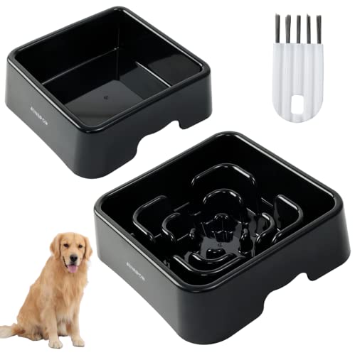 JUNSPOW - Juego de cuencos para alimentos y agua para gatos (viene con mantel individual para mascotas) Cover