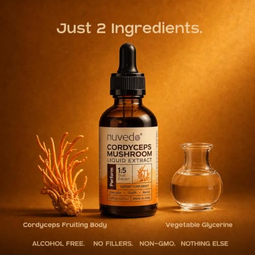 Image of Nuvedo Cordyceps Mushroom Liquid Extract | 10 mL | 1:5 Dual Extract