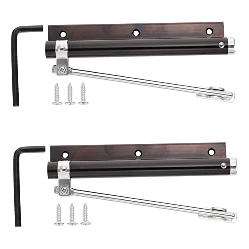 Cierrapuertas automático de velocidad ajustable: kit de 2 piezas de acero para puertas 2